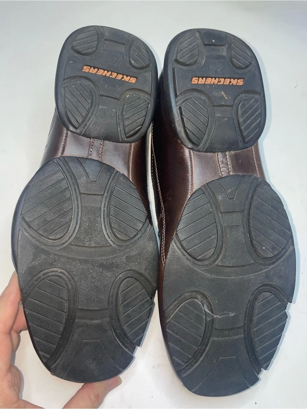 Skechers Men's Slip-On Dragon Embossed Leather Loafers - Dark Brown